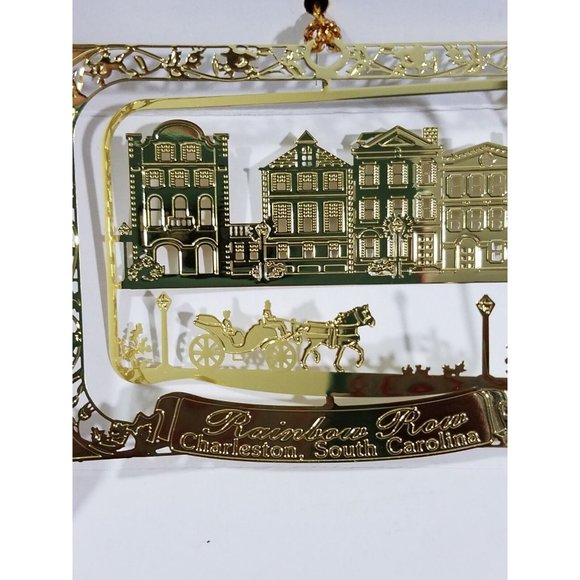 Charleston Ornament SC Rainbow Row Brass Souvenir Horse Carriage - Picture 6 of 8